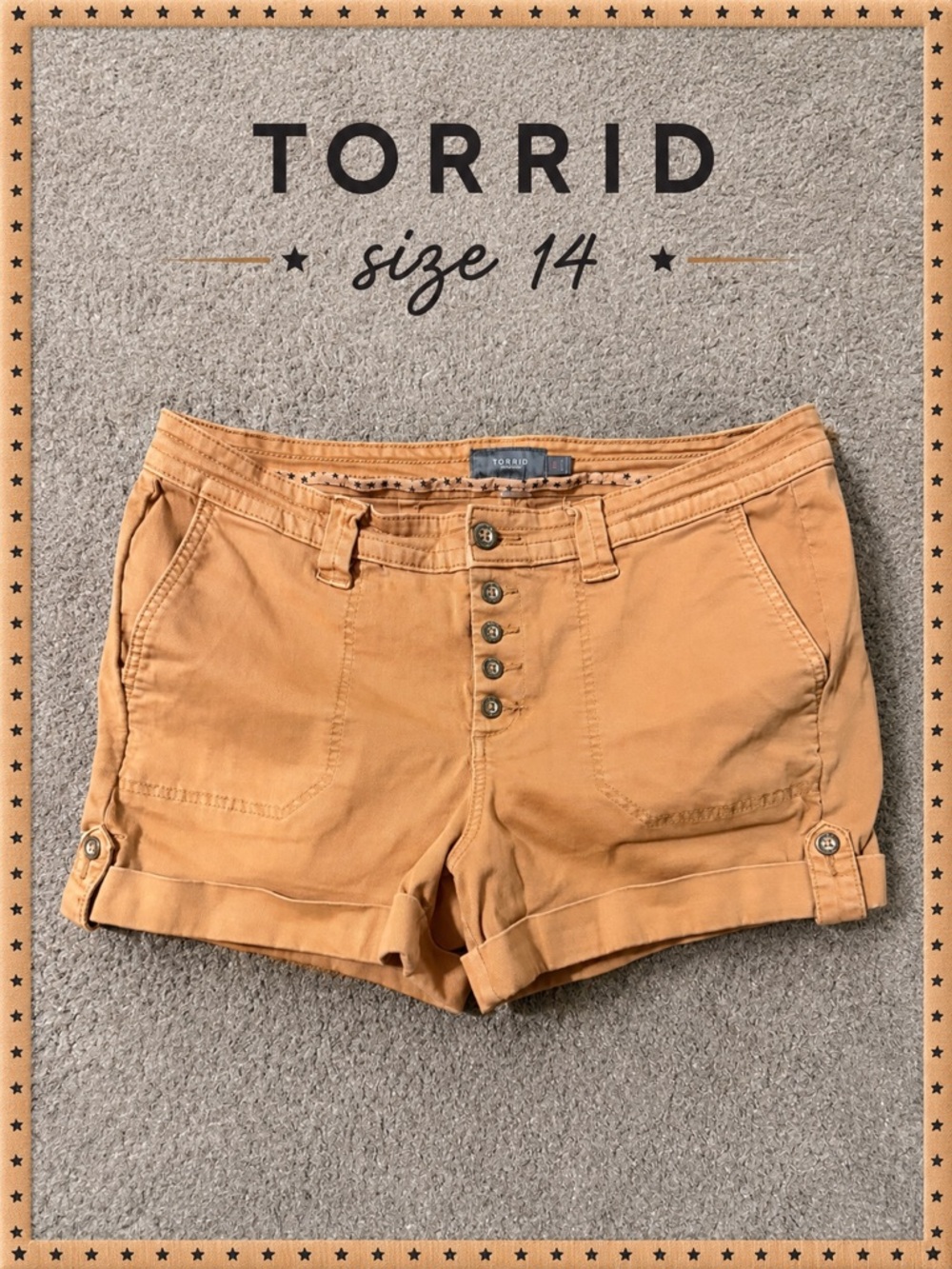 torrid Button-Front Cuffed Jean Shorts